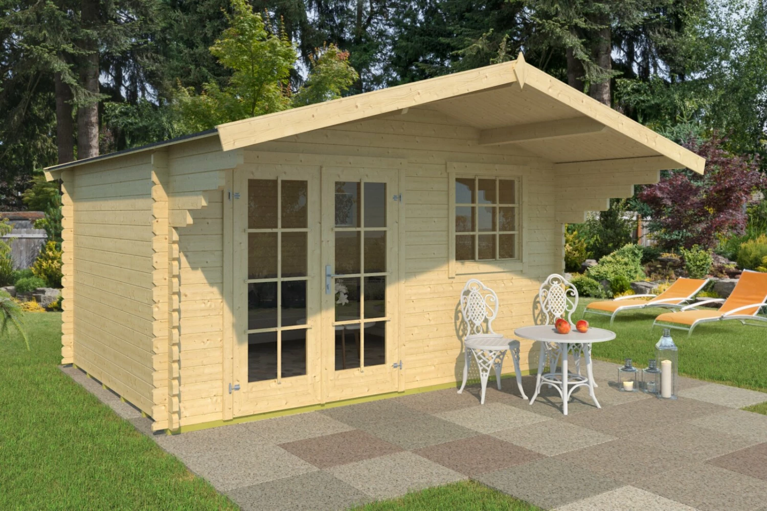 Bestpreis 🔔 Gartenhaus ORLANDO 34 - naturbelassen - Fichte massiv - 380x280 cm 🌟 3 Bestpreis 🔔 Gartenhaus ORLANDO 34 - naturbelassen - Fichte massiv - 380x280 cm 🌟