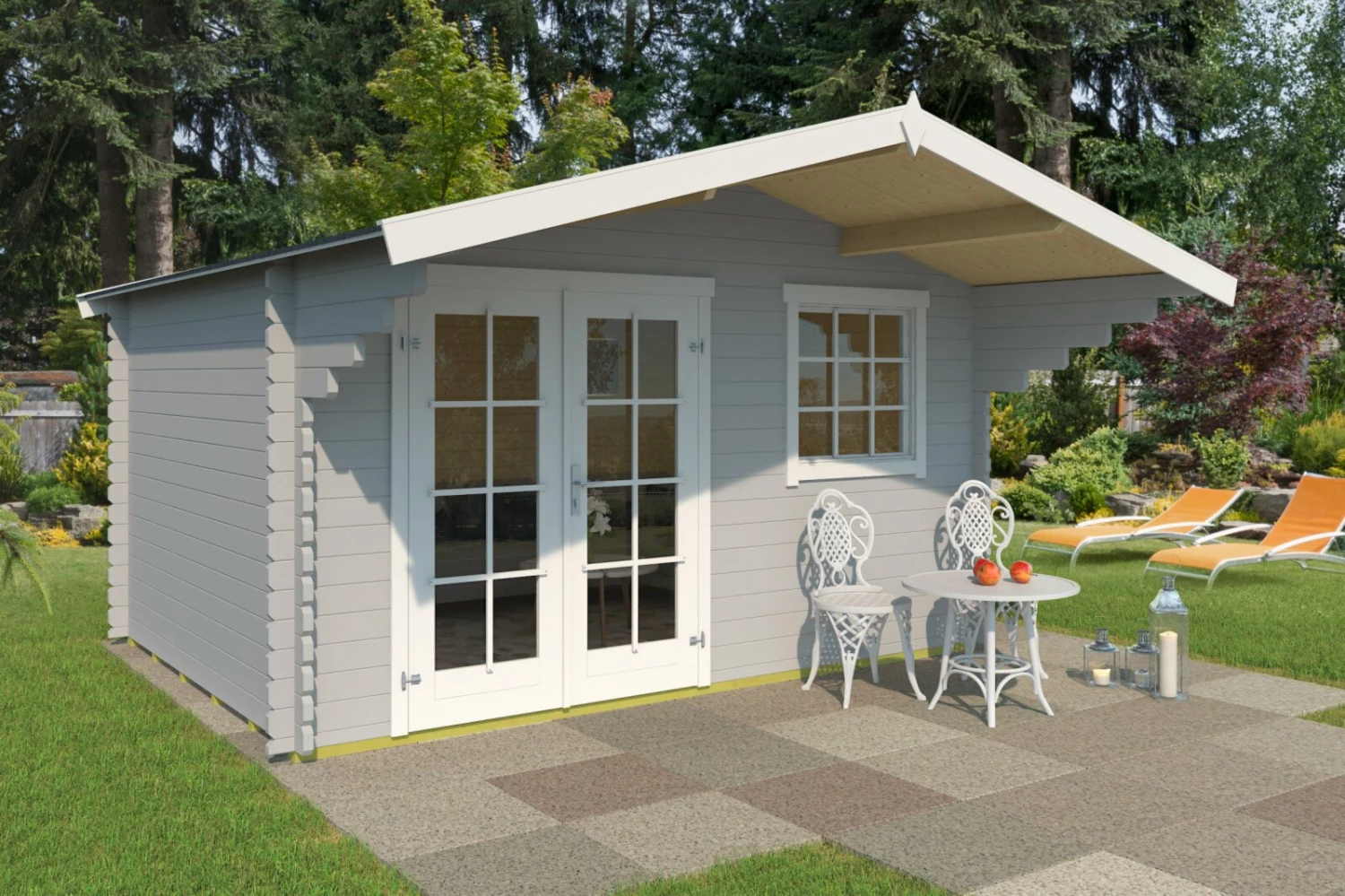 Top 10 ⭐ Gartenhaus ORLANDO 34 - lichtgrau - Fichte massiv - 380x280 cm 😉 3 Top 10 ⭐ Gartenhaus ORLANDO 34 - lichtgrau - Fichte massiv - 380x280 cm 😉