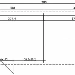 Neu 😍 Gartenhaus RENO - lichtgrau - Fichte massiv - 760x275 cm 😍 7 Neu 😍 Gartenhaus RENO - lichtgrau - Fichte massiv - 760x275 cm 😍 -Angebote Garten Store 9005115300 03 1600Wx1600H