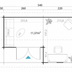 Schlussverkauf 💯 Gartenhaus RIVERSIDE - naturbelassen - Fichte massiv - 480x300 cm ❤️ -Angebote Garten Store 9005115700 03 1600Wx1600H