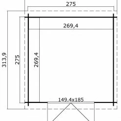 Bestpreis 😀 Gartenhaus SAN JOSE 275 - carbongrau - Fichte massiv - 275x275 cm 👍 7 Bestpreis 😀 Gartenhaus SAN JOSE 275 - carbongrau - Fichte massiv - 275x275 cm 👍 -Angebote Garten Store 9005118400 03 1600Wx1600H