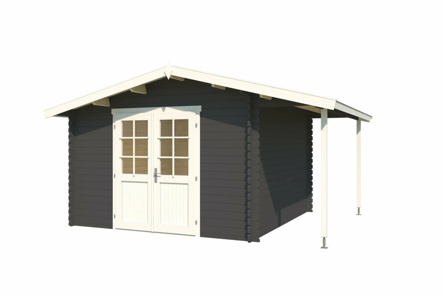 Bester Verkauf ⭐ Gartenhaus TULSA - carbongrau - Fichte massiv - 292x392 cm 🤩 4 Bester Verkauf ⭐ Gartenhaus TULSA - carbongrau - Fichte massiv - 292x392 cm 🤩 – Bild 2