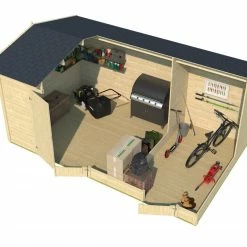 Großhandel ⭐ Gartenhaus TUVALU XL - naturbelassen - Fichte massiv - 500x300 cm 👏 -Angebote Garten Store 9005119700 03 1600Wx1600H