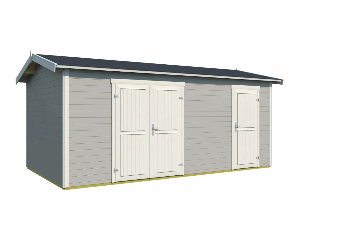 Billig 🔔 Gartenhaus TUVALU XL - lichtgrau - Fichte massiv - 500x300 cm ❤️ 4 Billig 🔔 Gartenhaus TUVALU XL - lichtgrau - Fichte massiv - 500x300 cm ❤️ – Bild 2