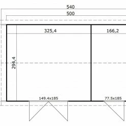 Billig 🔔 Gartenhaus TUVALU XL - lichtgrau - Fichte massiv - 500x300 cm ❤️ 7 Billig 🔔 Gartenhaus TUVALU XL - lichtgrau - Fichte massiv - 500x300 cm ❤️ -Angebote Garten Store 9005119800 03 1600Wx1600H