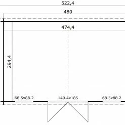 Bester Verkauf 💯 Gartenhaus UDO 300 - lichtgrau - Fichte massiv - 480x300 cm 🌟 7 Bester Verkauf 💯 Gartenhaus UDO 300 - lichtgrau - Fichte massiv - 480x300 cm 🌟 -Angebote Garten Store 9005120300 03 1600Wx1600H