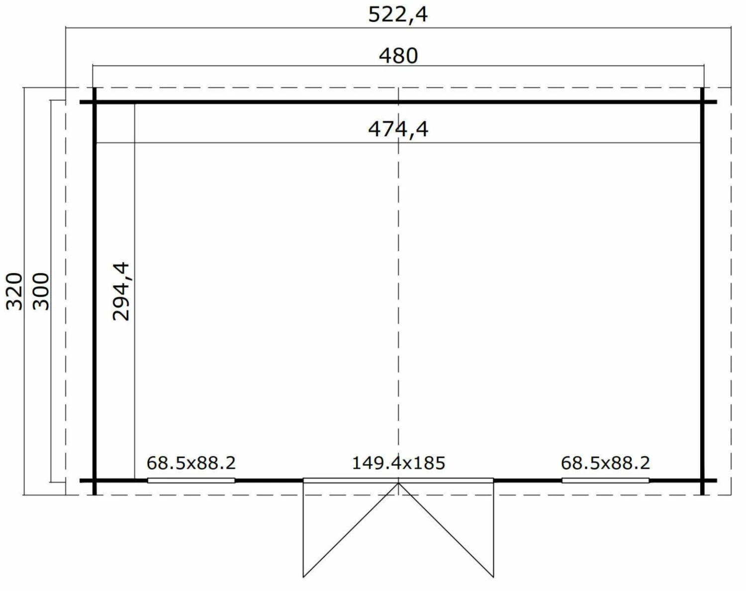 Bester Verkauf 💯 Gartenhaus UDO 300 - lichtgrau - Fichte massiv - 480x300 cm 🌟 5 Bester Verkauf 💯 Gartenhaus UDO 300 - lichtgrau - Fichte massiv - 480x300 cm 🌟 – Bild 3