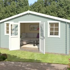 Top 10 🔥 Gartenhaus UDO 300 - gletschergrün - Fichte massiv - 480x300 cm 😍