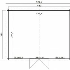 Blitzangebot 🌟 Gartenhaus UDO 380 - schwedenrot - Fichte massiv - 480x380 cm 🤩 7 Blitzangebot 🌟 Gartenhaus UDO 380 - schwedenrot - Fichte massiv - 480x380 cm 🤩 -Angebote Garten Store 9005121100 03 1600Wx1600H