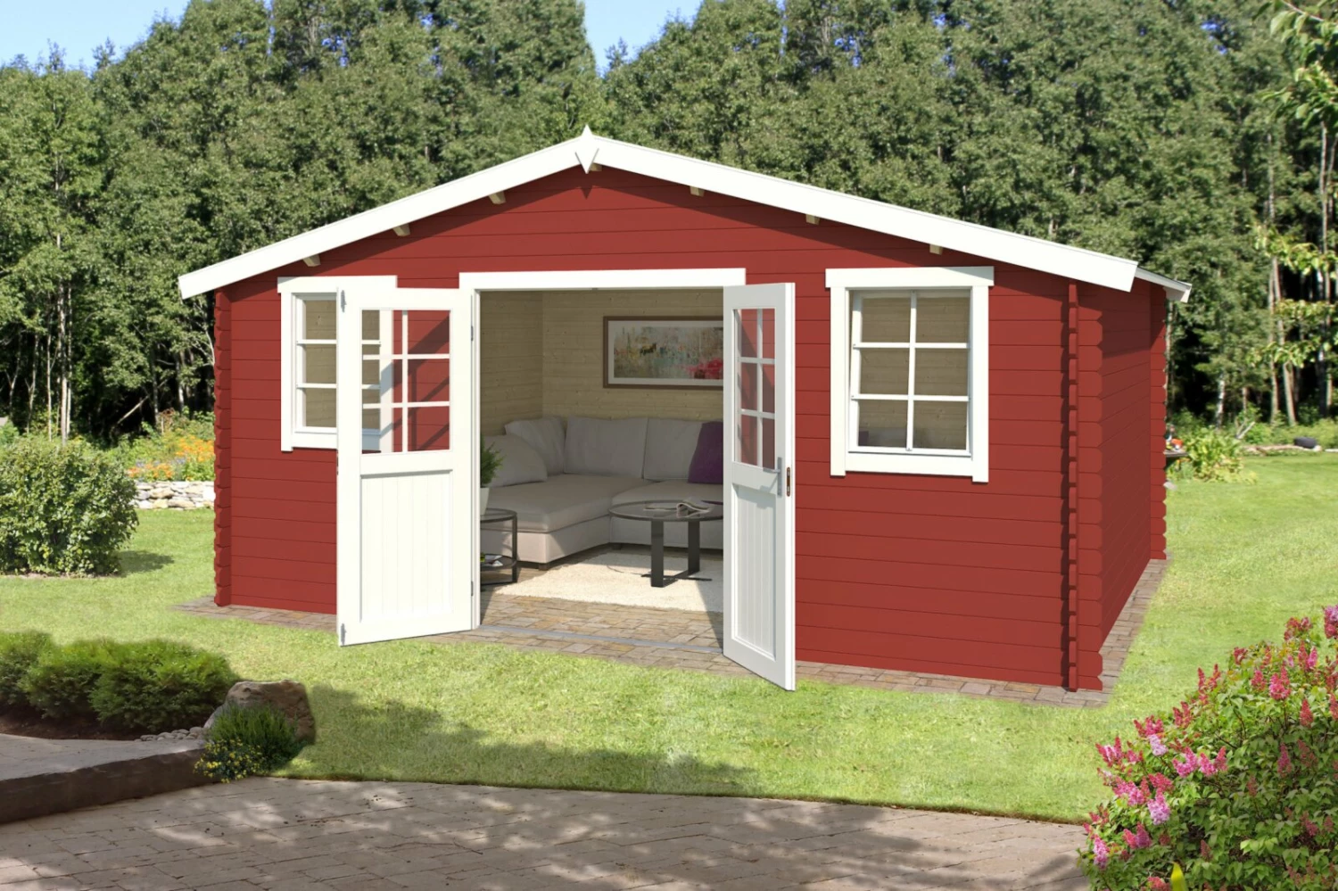 Blitzangebot 🌟 Gartenhaus UDO 380 - schwedenrot - Fichte massiv - 480x380 cm 🤩 3 Blitzangebot 🌟 Gartenhaus UDO 380 - schwedenrot - Fichte massiv - 480x380 cm 🤩