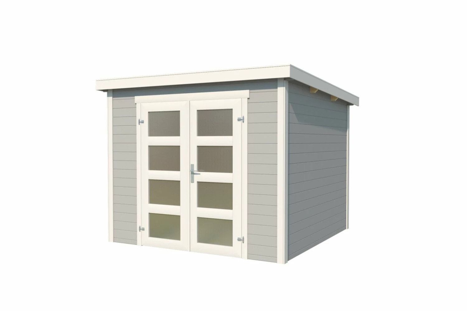 Großhandel 😉 Gartenhaus ZAMBEZI III - lichtgrau - Fichte massiv - 250x200 cm 🎁 4 Großhandel 😉 Gartenhaus ZAMBEZI III - lichtgrau - Fichte massiv - 250x200 cm 🎁 – Bild 2