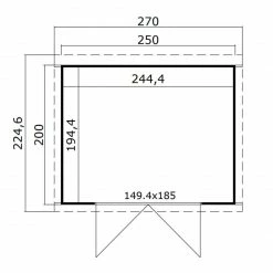 Großhandel 😉 Gartenhaus ZAMBEZI III - lichtgrau - Fichte massiv - 250x200 cm 🎁 7 Großhandel 😉 Gartenhaus ZAMBEZI III - lichtgrau - Fichte massiv - 250x200 cm 🎁 -Angebote Garten Store 9005123200 03 1600Wx1600H