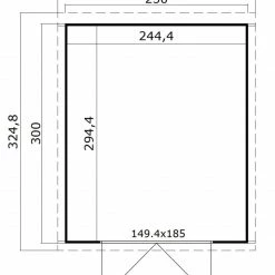 Am billigsten 🎉 Gartenhaus ZAMBEZI 5 - gletschergrün - Fichte massiv - 250x300 cm ⭐ -Angebote Garten Store 9005124400 03 1600Wx1600H