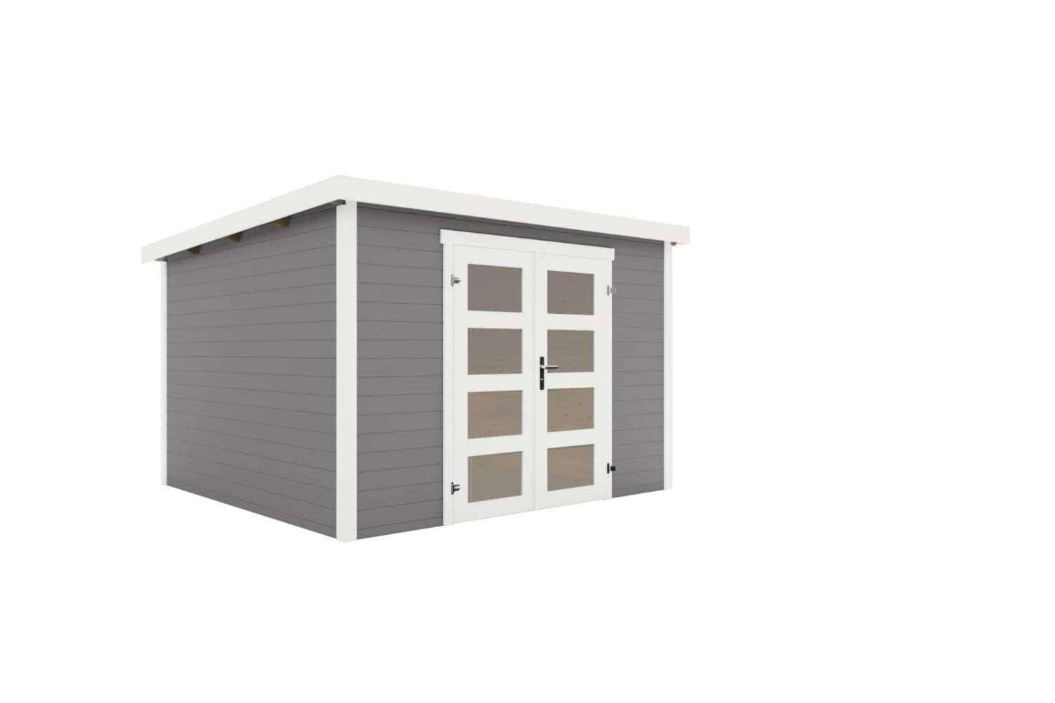 Aktion 🧨 Gartenhaus ZAMBEZI 6 - lichtgrau - Fichte massiv - 300x250 cm 🧨 4 Aktion 🧨 Gartenhaus ZAMBEZI 6 - lichtgrau - Fichte massiv - 300x250 cm 🧨 – Bild 2