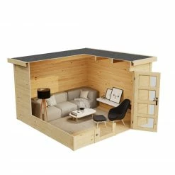 Besorgen ✔️ Gartenhaus ZAMBEZI 7 - naturbelassen - Fichte massiv - 300x300 cm 😍 -Angebote Garten Store 9005125100 04 1600Wx1600H