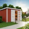 Angebote 🛒 Gartenhaus ZAMBEZI 7 - schwedenrot - Fichte massiv - 300x300 cm 💯