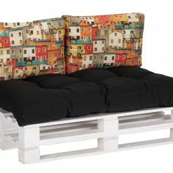 Auslauf 🔥 3-teiliges Paletten-Kissen-Set - anthrazit - Sardinien 😀