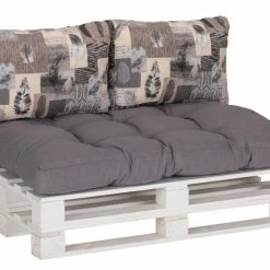 Coupon ⭐ 3-teiliges Paletten-Kissen-Set - grau - Federn 👏