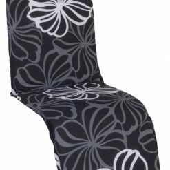 Brandneu ✨ Relaxstuhl-Auflage - schwarz-weiß - Blumen - 171x50 cm 🎉