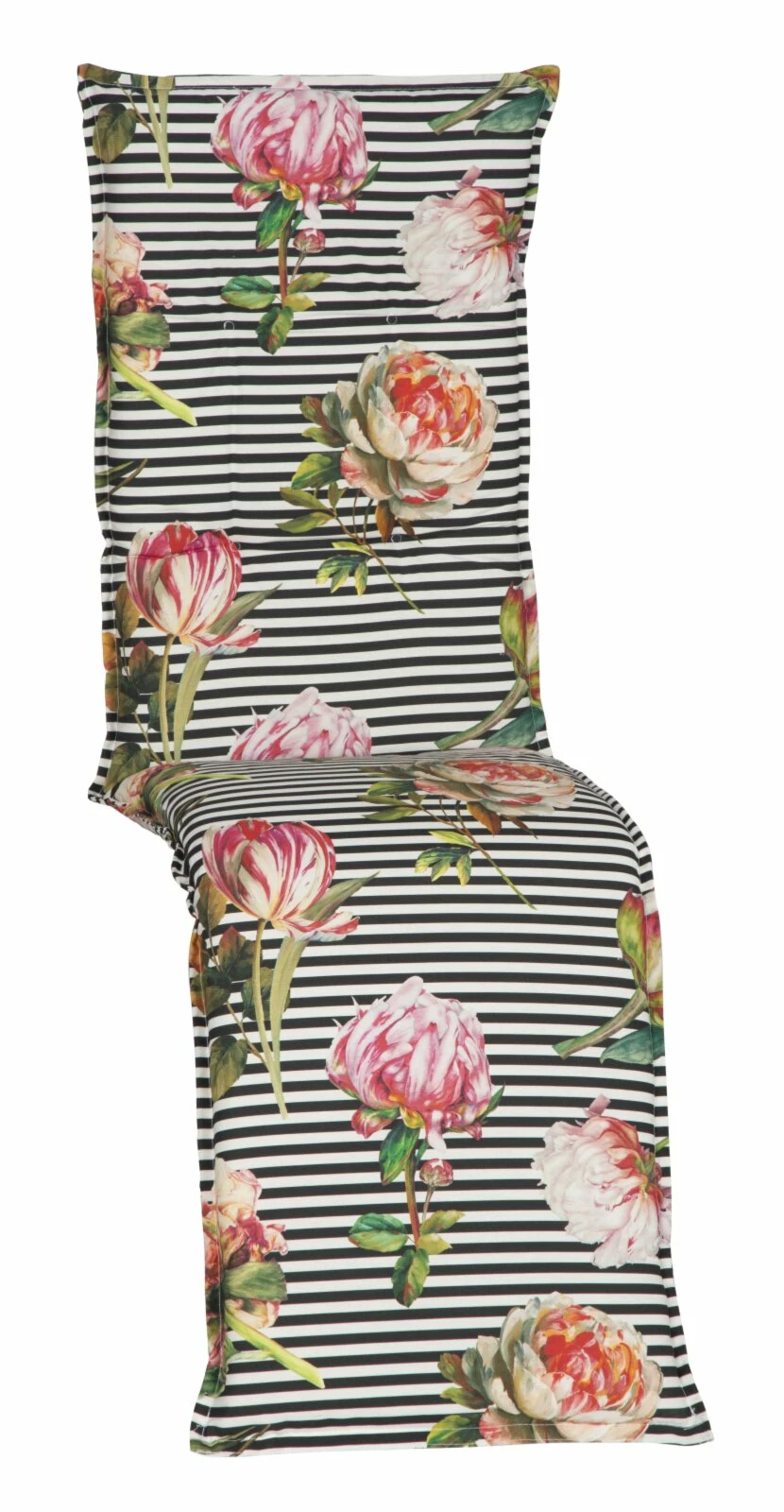 Brandneu 😉 Relaxstuhl-Auflage - schwarz-weiß-pink - Blume - 171x50 cm 💯 3 Brandneu 😉 Relaxstuhl-Auflage - schwarz-weiß-pink - Blume - 171x50 cm 💯