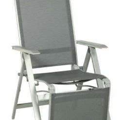 Auslauf ❤️ Gartensessel - platin-graphit - mit Fußteil ⭐