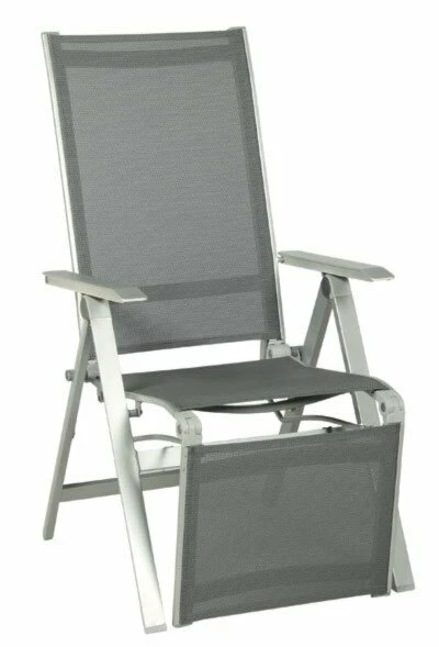 Auslauf ❤️ Gartensessel - platin-graphit - mit Fußteil ⭐ 3 Auslauf ❤️ Gartensessel - platin-graphit - mit Fußteil ⭐