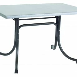 Neu 🥰 Gartentisch - anthrazit-inox - abklappbar - 120x80 cm 😀