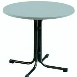 Auslauf 🎁 Gartentisch - anthrazit-inox - klappbar - Ø 80 cm ❤️