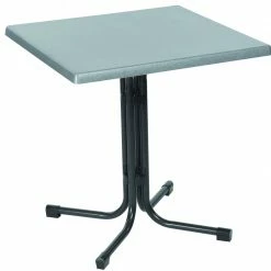 Schlussverkauf ✔️ Gartentisch - anthrazit-inox - klappbar - 80x80 cm ✔️