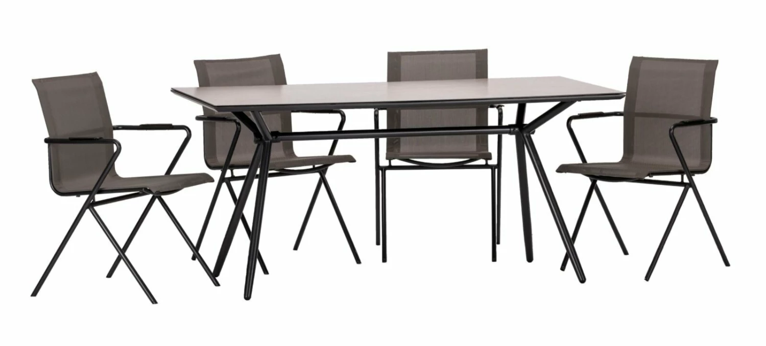 Bestpreis 🤩 5-teilige Tischgruppe - anthrazit-carbon - Glastisch ❤️ 3 Bestpreis 🤩 5-teilige Tischgruppe - anthrazit-carbon - Glastisch ❤️