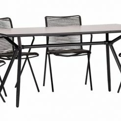 Beste Bewertungen von 👏 5-teilige Tischgruppe - anthrazit-nero - Glastisch ⭐