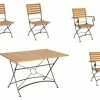 Billig 🥰 5-teilige Tischgruppe - teakfarben - Akazie massiv ✨ -Angebote Garten Store 9005147800 1600Wx1600H