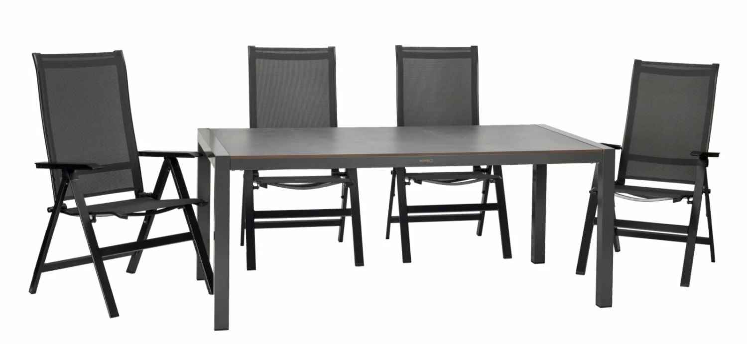 Besorgen 🤩 5-teilige Tischgruppe - anthrazit - klappbar - 180x98 cm ✨ 3 Besorgen 🤩 5-teilige Tischgruppe - anthrazit - klappbar - 180x98 cm ✨