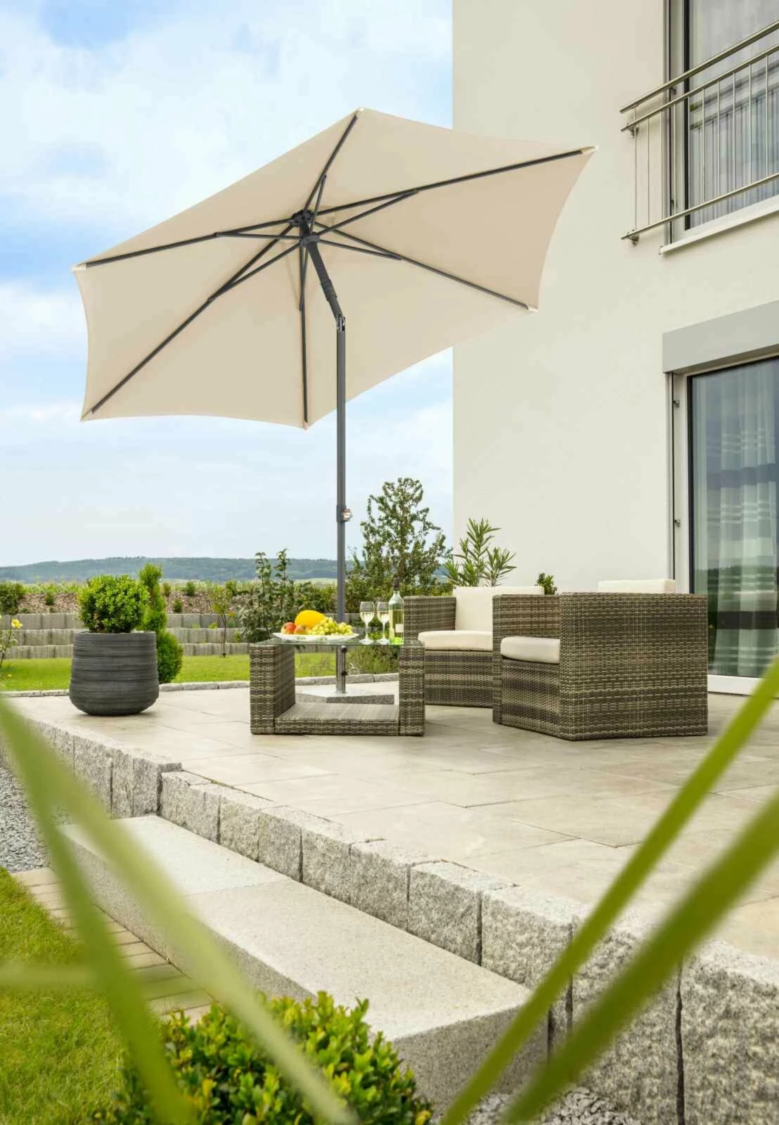 Bestpreis 😀 Marktschirm SEVILLA - natur - Ø 270 cm 😍 4 Bestpreis 😀 Marktschirm SEVILLA - natur - Ø 270 cm 😍 – Bild 2