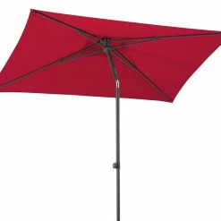Auslauf 😀 Sonnenschirm SEVILLA - rot - rechteckig - 240x140 cm 🤩