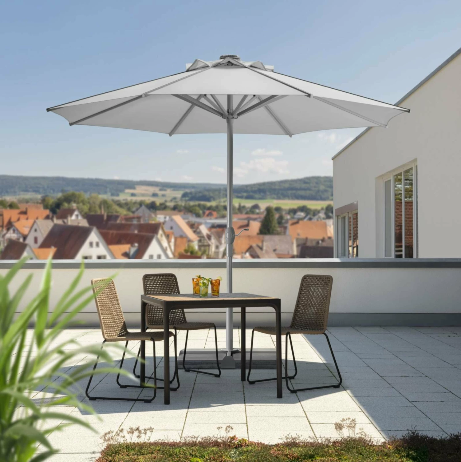 Bester Verkauf 😀 Sonnenschirm ROOFTOP - silbergrau - rund - Ø 350 cm ✨ 4 Bester Verkauf 😀 Sonnenschirm ROOFTOP - silbergrau - rund - Ø 350 cm ✨ – Bild 2
