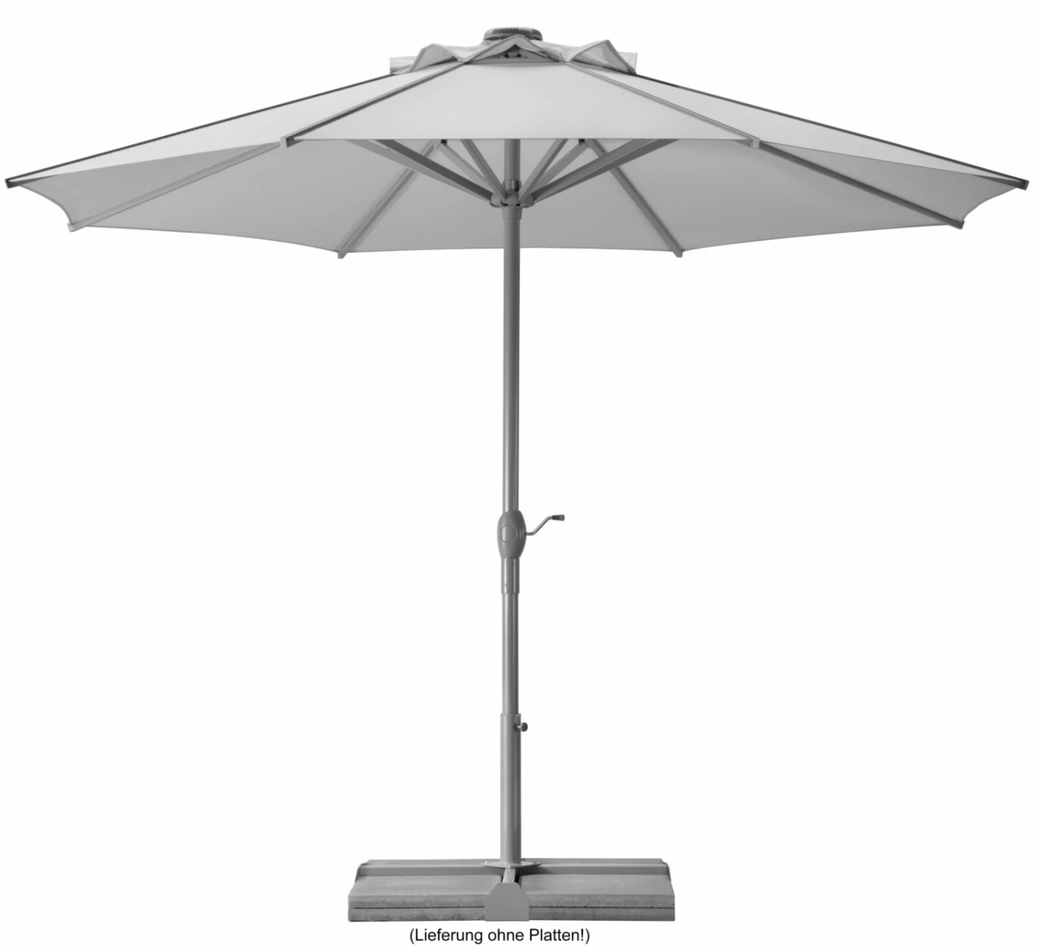 Bester Verkauf 😀 Sonnenschirm ROOFTOP - silbergrau - rund - Ø 350 cm ✨ 3 Bester Verkauf 😀 Sonnenschirm ROOFTOP - silbergrau - rund - Ø 350 cm ✨