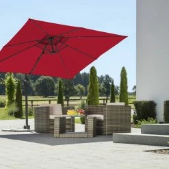 Top 10 😉 Sonnenschirm RHODOS JUNIOR - rot - 270x270 cm 😍 -Angebote Garten Store 9005220600 02 1600Wx1600H