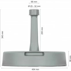 Billig 🧨 Schirmständer - silbergrau - Kunststoff - 19 kg 👏 -Angebote Garten Store 9005221300 03 1600Wx1600H