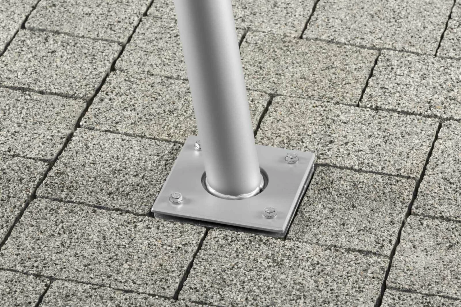 Budget 💯 Sonnensegelmast - silbergrau - Stahl - 240 cm 👍 4 Budget 💯 Sonnensegelmast - silbergrau - Stahl - 240 cm 👍 – Bild 2