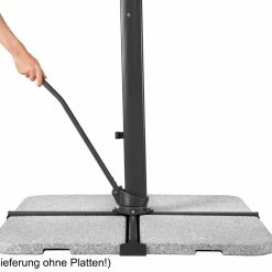 Angebote ✔️ Ampelschirm RHODOS SMART - silbergrau - 300x300 cm 😀 -Angebote Garten Store 9005225100 04 1600Wx1600H