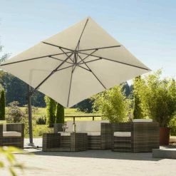 Coupon 🥰 Ampelschirm RHODOS TWIST - natur - 300x300 cm 🔥 -Angebote Garten Store 9005225700 02 1600Wx1600H