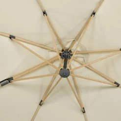 Brandneu ✔️ Ampelschirm RHODOS TWIST WOODY - natur - 300x300 cm 🎉 -Angebote Garten Store 9005225800 04 1600Wx1600H