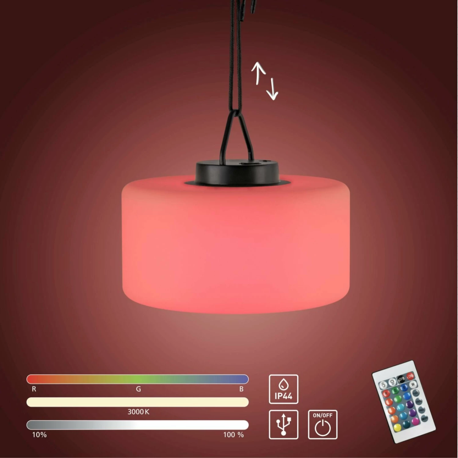 Schlussverkauf ❤️ RGB-LED-Pendelleuchte - schwarz - Farbwechsel 🔔 5 Schlussverkauf ❤️ RGB-LED-Pendelleuchte - schwarz - Farbwechsel 🔔 – Bild 3