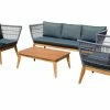 Coupon 🛒 4-teiliges Lounge-Set - grau - Akazie massiv - mit Polster ✨ -Angebote Garten Store 9005240200 1600Wx1600H