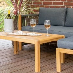 Top 10 ⌛ 3-teiliges Lounge-Set - grau - Akazie massiv - 200 cm ⭐ -Angebote Garten Store 9005240300 03 1600Wx1600H