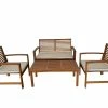 Großhandel ⌛ 4-teiliges Lounge-Set - Massivholz - mit Polster 😍