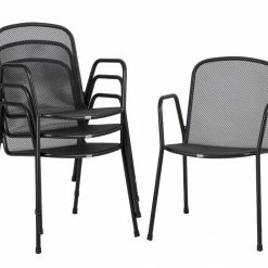 Blitzangebot 👍 4-teiliges Stapelstuhl-Set - anthrazit - stapelbar ⌛ -Angebote Garten Store 9005245300 02 1600Wx1600H