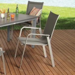 Brandneu 🧨 4-teiliges Stapelstuhl-Set - grau - platin 🛒 -Angebote Garten Store 9005246000 03 1600Wx1600H