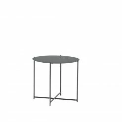 Billig 😉 Gartentisch - anthrazit - rund - 49 cm ✔️